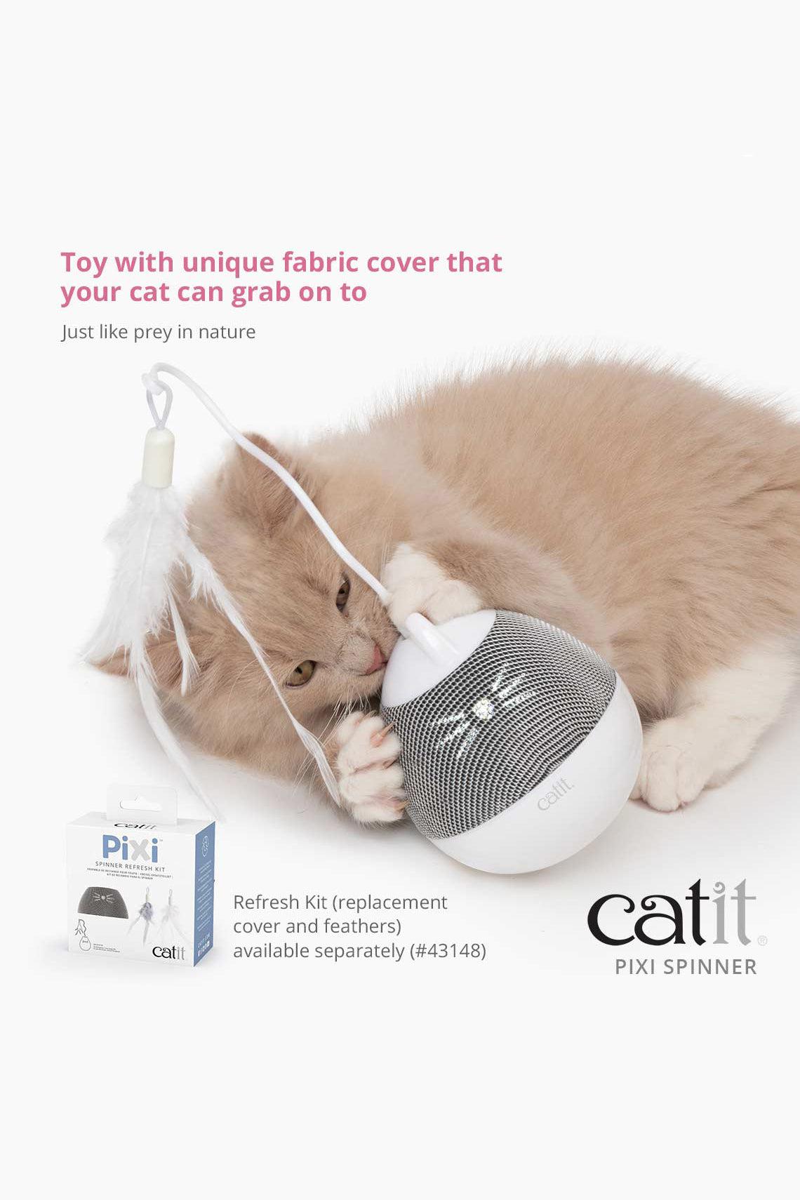 Catit Pixi Spinner Grey Electronic Cat Toy