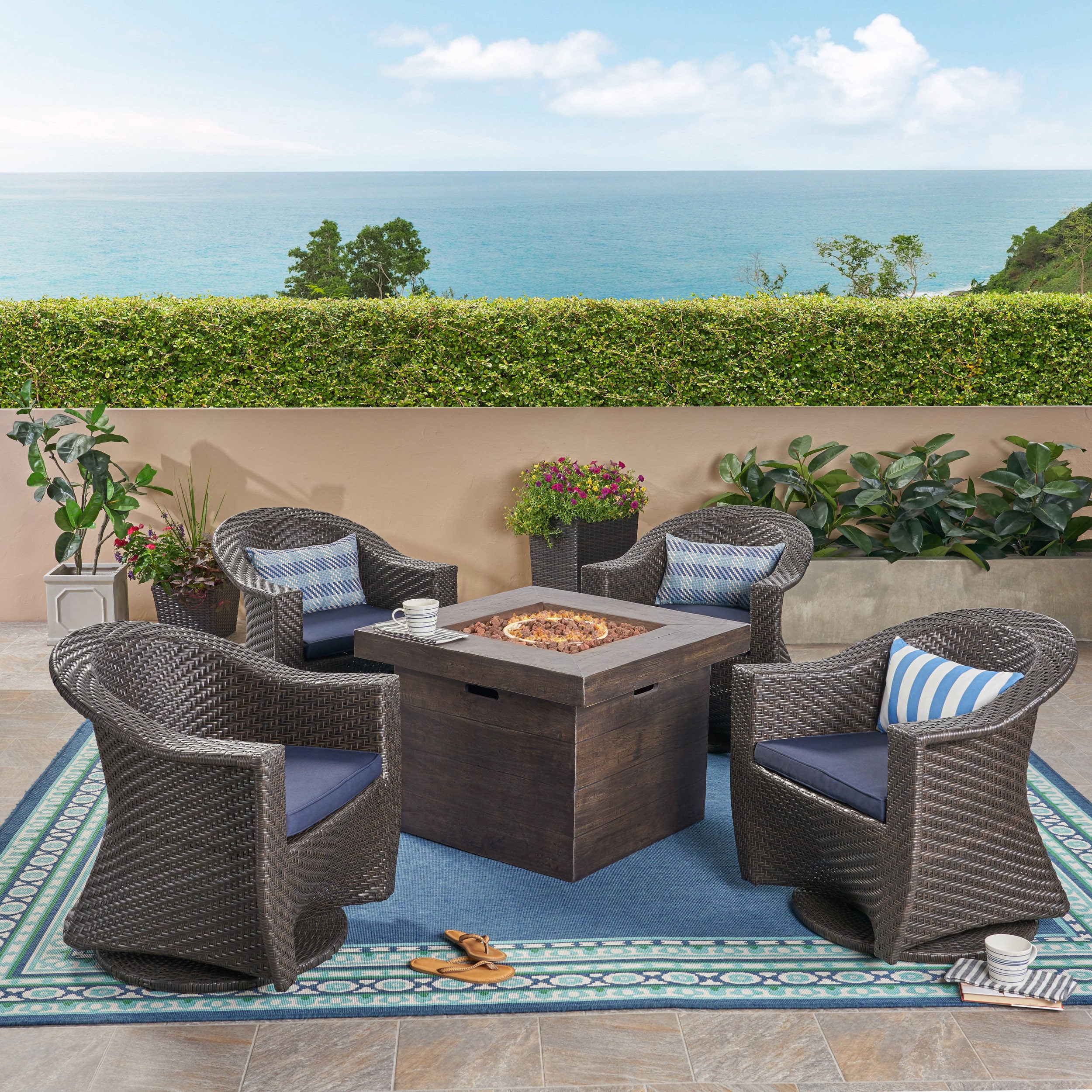 Philipppa Patio Fire Pit Set