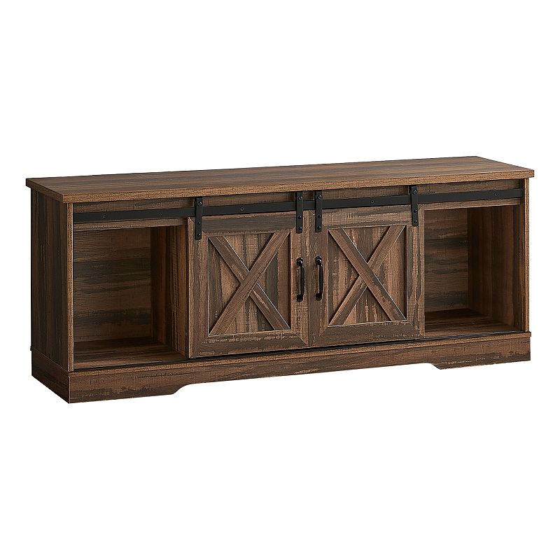 Monarch TV Stand with Barn Style Sliding Doors