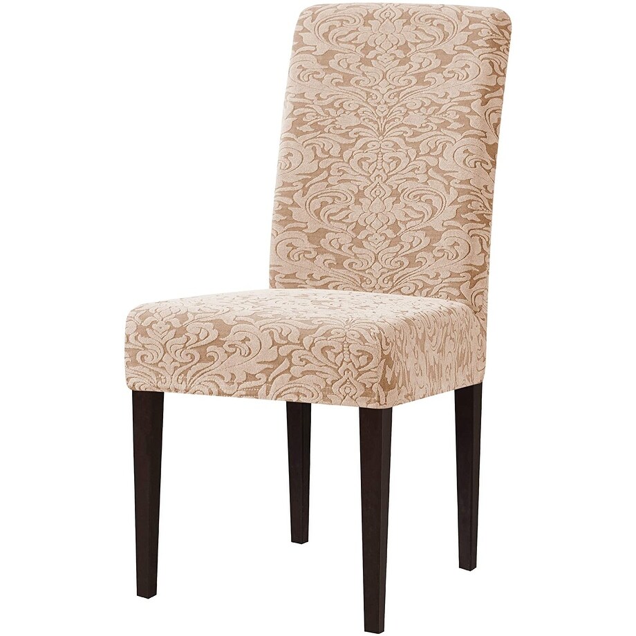 Subrtex Set of 2 Stretch Dining Chair Cover Jacquard Damask Slipcovers