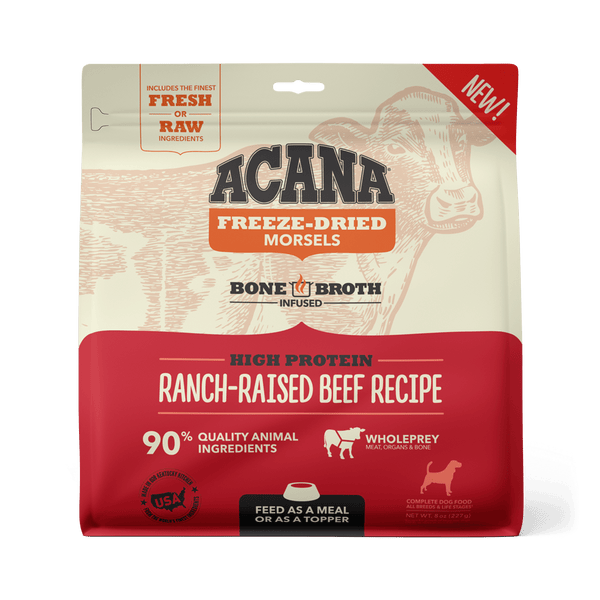 Acana Freeze-Dried Food Ranch-Raised Beef Recipe Morsels for Dogs