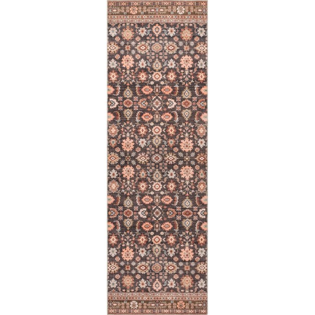 Nuloom Cathie Persian Floral Machine Washable Area Rug