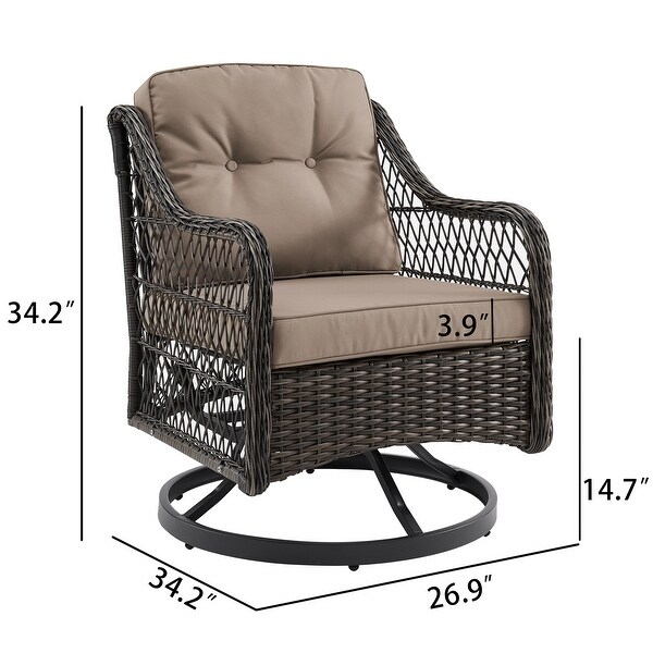 Corvus Vasconia Resin Wicker Outdoor Swivel Lounge Chair