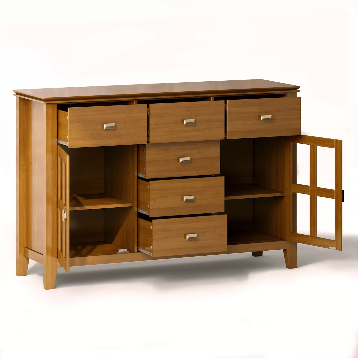 Simpli Home Solid Wood Contemporary Sideboard Buffet Credenza