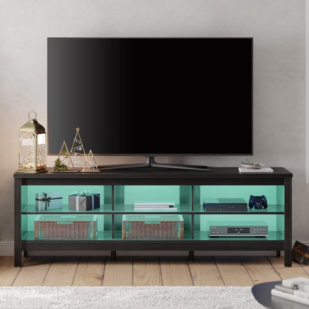 TV Stand for 75 Inch TV Console Table  Wood Entertainment Center