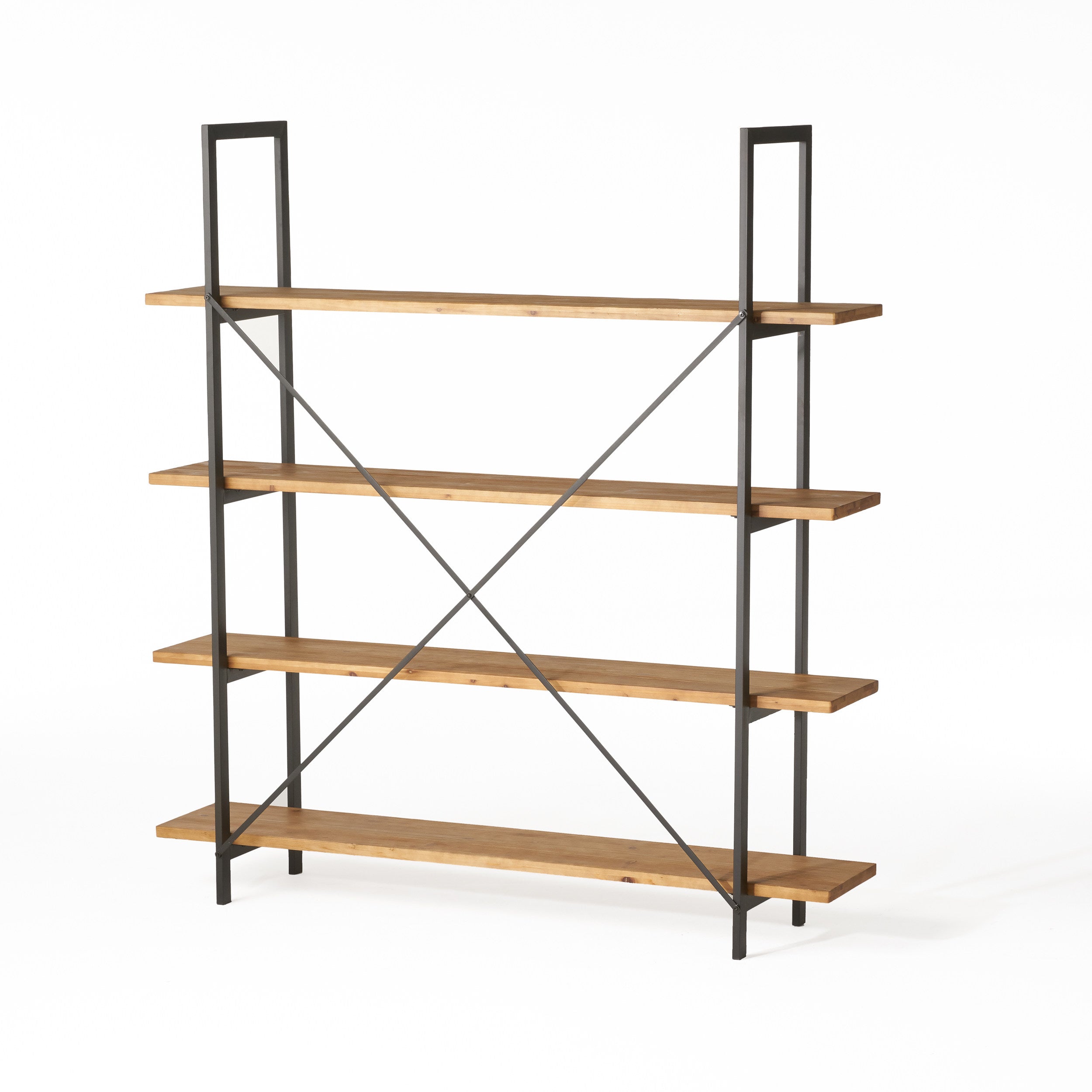 Elizabeth Industrial 4 Shelf Firwood Bookcase