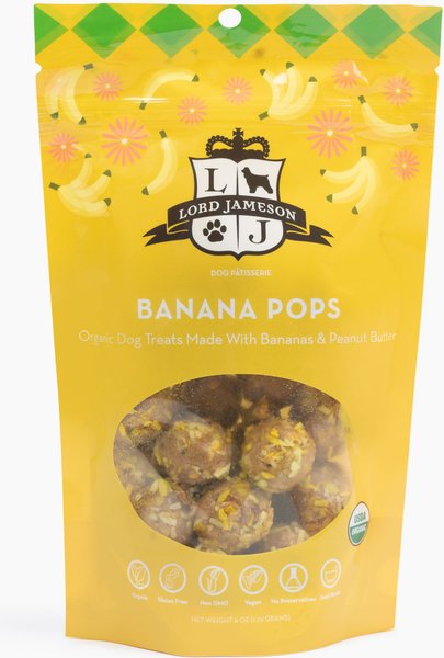 Lord Jameson Banana Pops Soft and Chewy Dog Treats， 6-oz bag