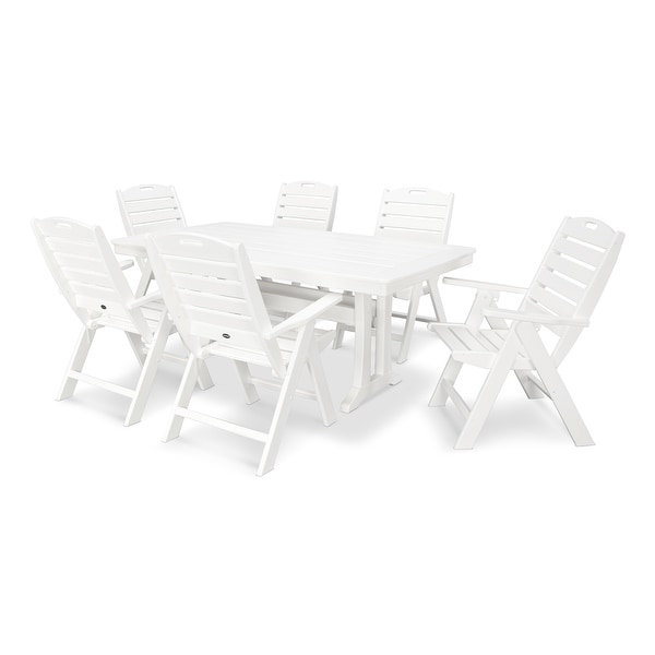 POLYWOOD Nautical 7piece Outdoor Dining Set