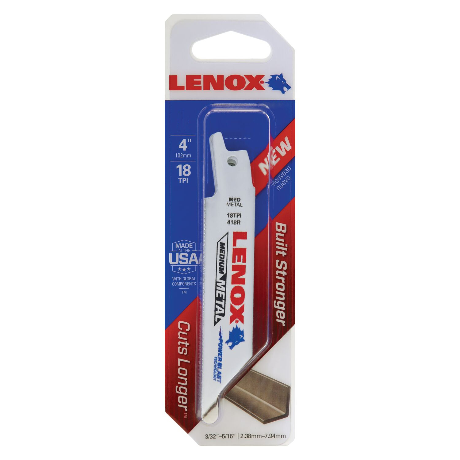 LENOX METALWOLF 4 in. Bi-Metal WAVE EDGE Reciprocating Saw Blade 18 TPI 1 blade