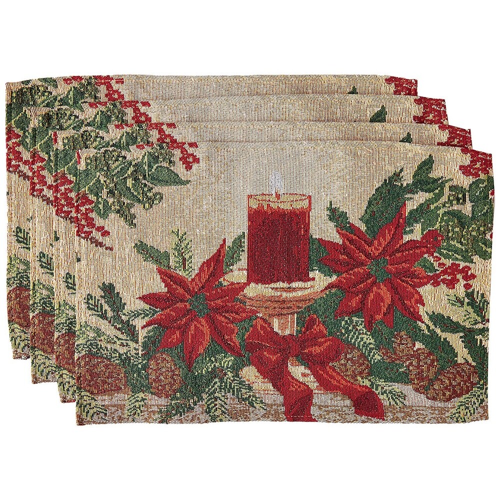 Violet Linen Seasonal Xmas Christmas Holiday Tapestry Pattern  13\