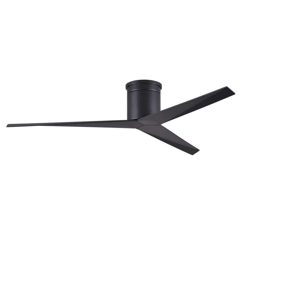 Atlas Eliza 56 in IndoorOutdoor Matte Black Ceiling Fan with Remote Control and Wall Control