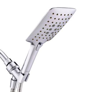 Miscool 3-Spray Patterns with 2.5 GPM 4 in. Wall Mount Handheld Shower Head in Chrome SHMSHD10HS1302