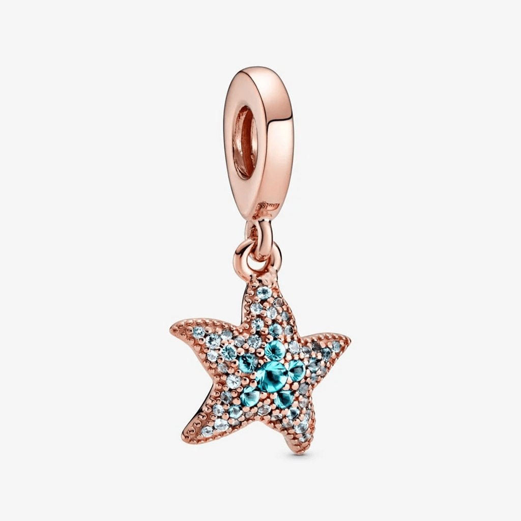 PANDORA  Sparkling Starfish Dangle Charm