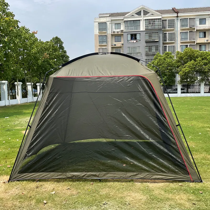 Single Layer Family Outdoor Hiking Upgraded Ventilation Diagonal Bracing Type 190T Polyester 8 10 Person Camping Tent