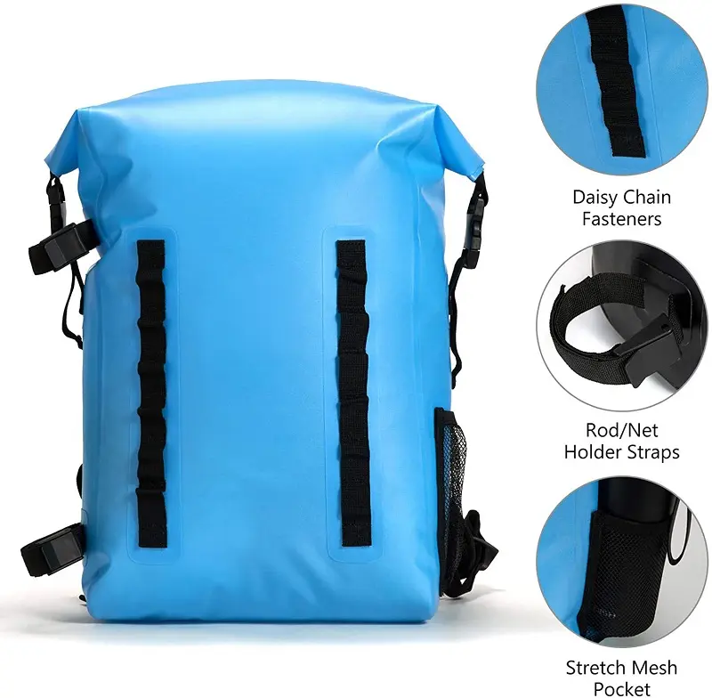 New Stylish PVC Dry Bags Tarpaulin IPX6 Waterproof Backpack With Roll Top Closure