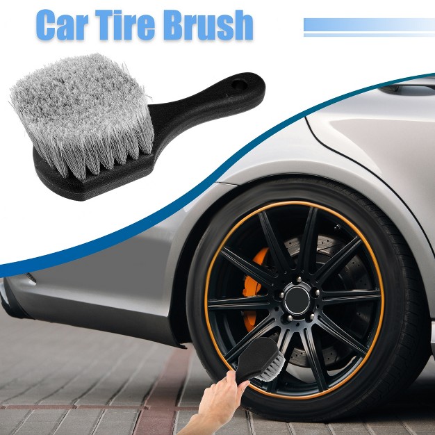 Unique Bargains Short Handle Car Wheel Tire Brush