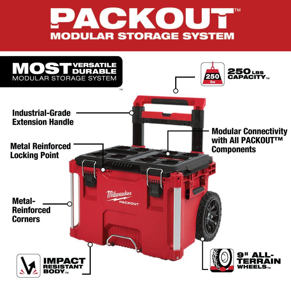 MW PACKOUT 22 in. Rolling Tool Box and 22 in. Large Tool Box 48-22-8426-8425