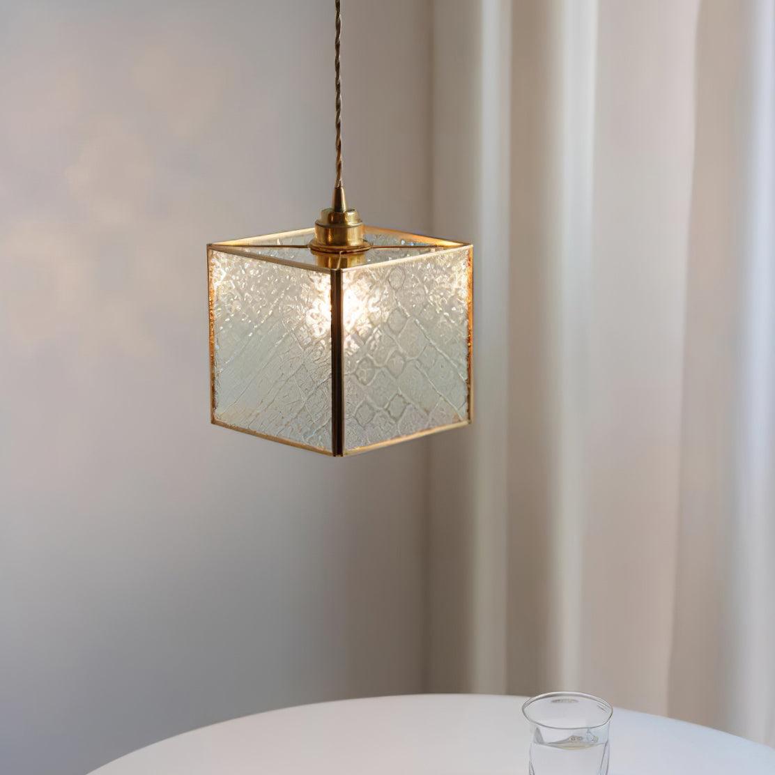 Patterned Glass Pendant Lamp