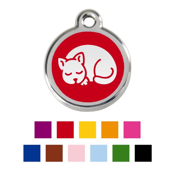 Red Dingo Kitten Personalized Stainless Steel Cat ID Tag， Small