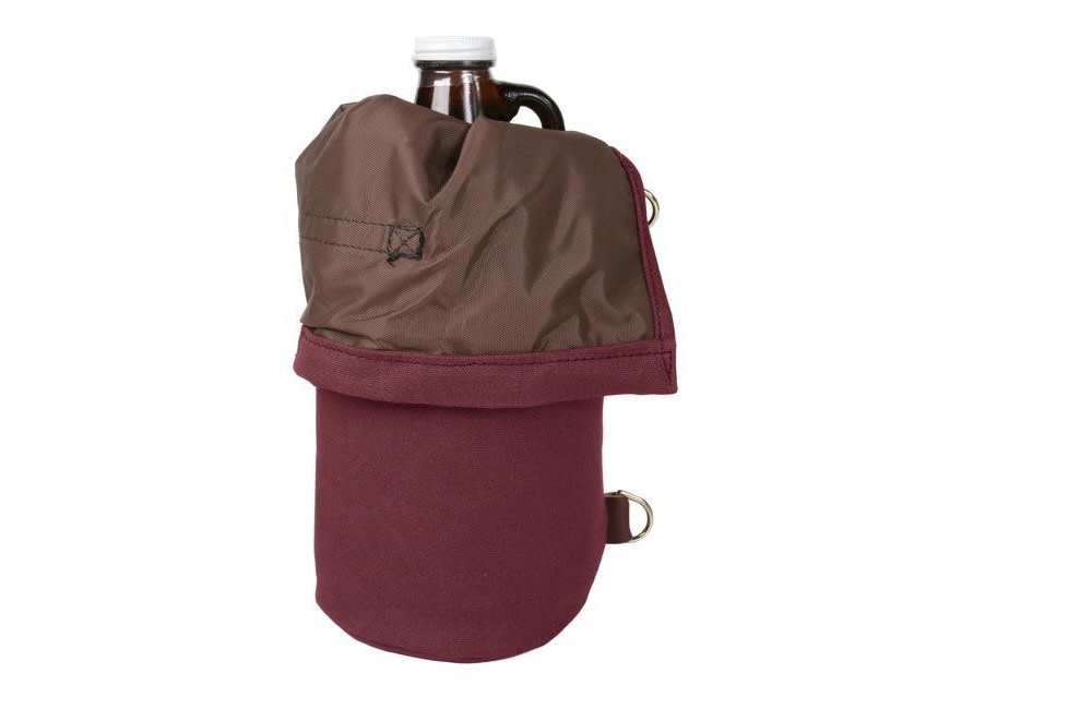 Burgundy Canvas One Size Growler Pack