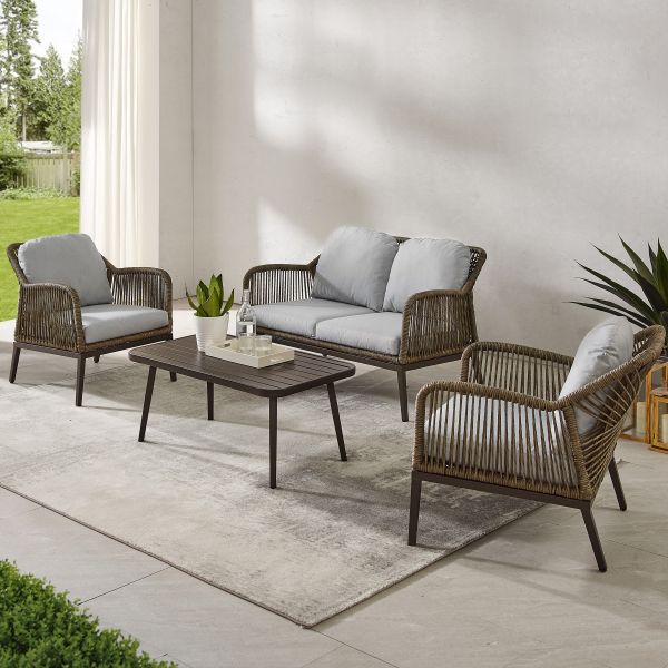 Haven 4Pc Outdoor Wicker Conversation Set