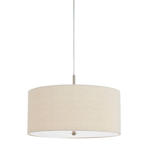 X 18 quot Addison Drum Pendant Beige Cal Lighting