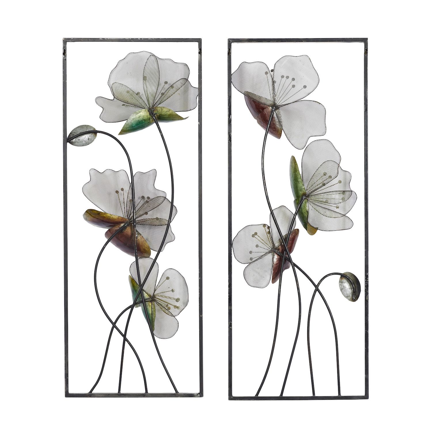 Stella and Eve Delicate Flower Wall Decor 2-piece Set