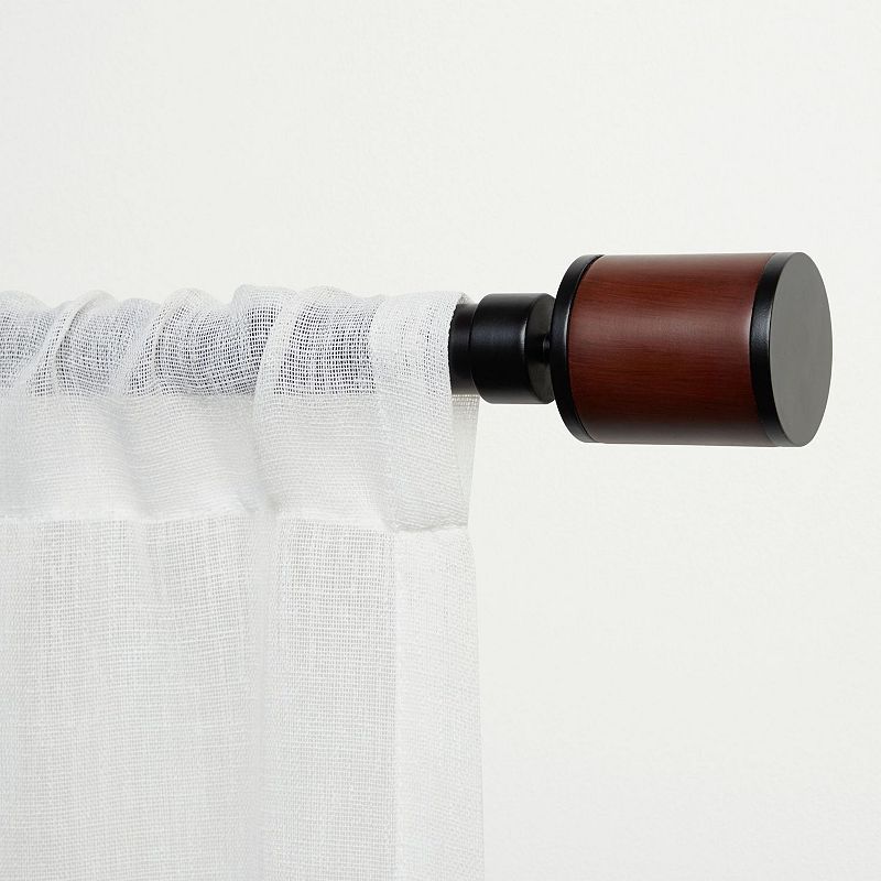 Exclusive Home Rimini 1 Window Curtain Rod and Finial Set