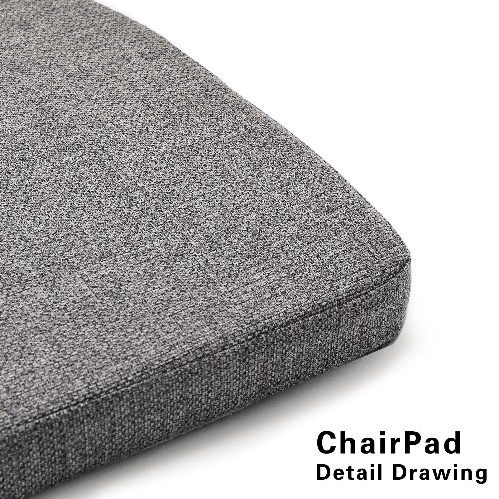 HBlife Chair Cushion with Ties for Dining Chairs - Memory Foam Non Slip Kitchen Chair Pad and Dining Seat Cushion with Removable Cover - 17 x 16.5 inches - Dark Gray