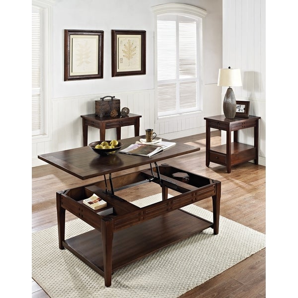 Copper Grove Vallee Mocha Cherry End Table