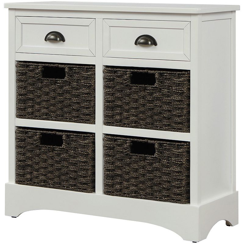 Merax Rustic Storage Cabinet with Two Drawers and Four Classic