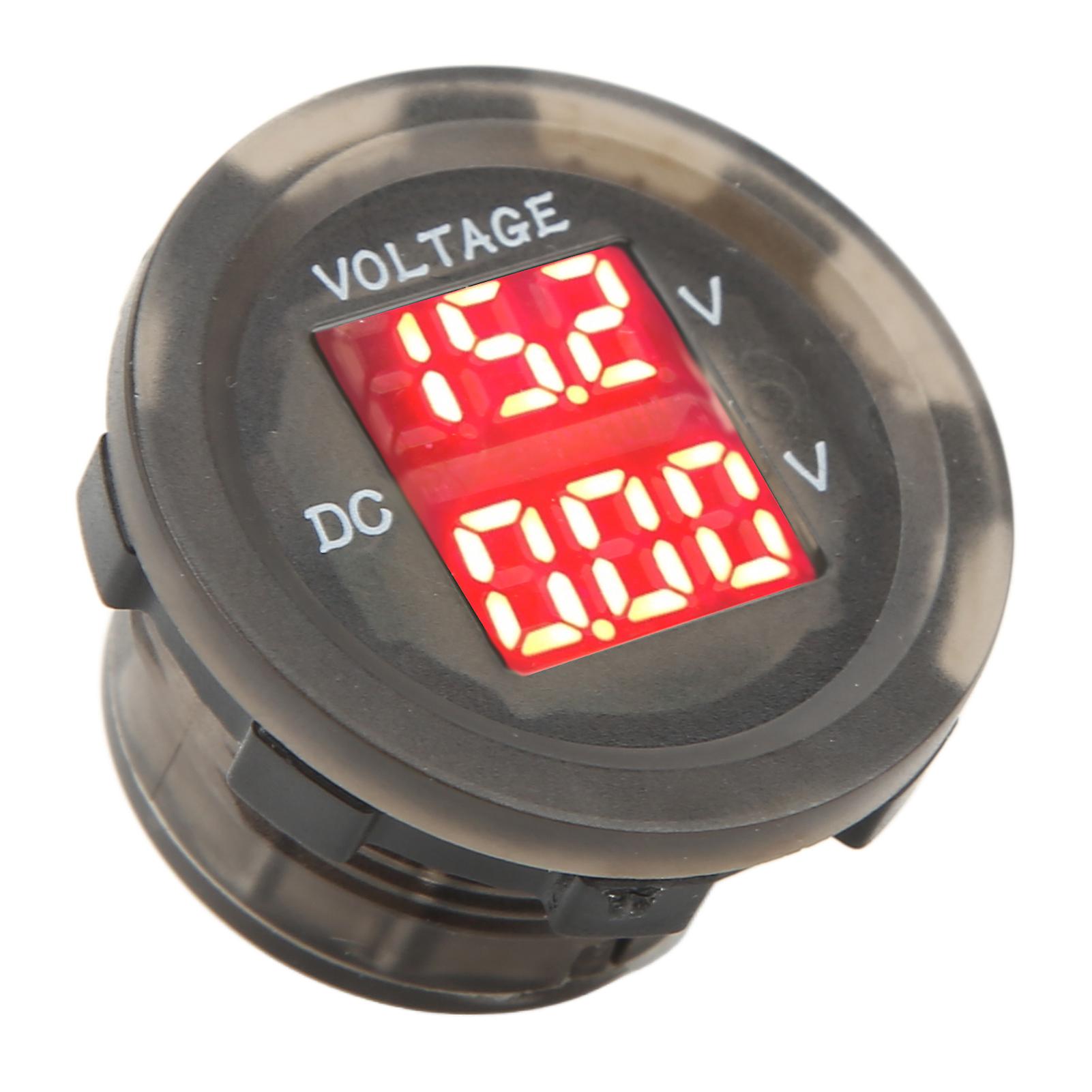 Led Car Voltmeter Digital Display 1224v Waterproof Universal Double Voltage Gauge For Vehicles