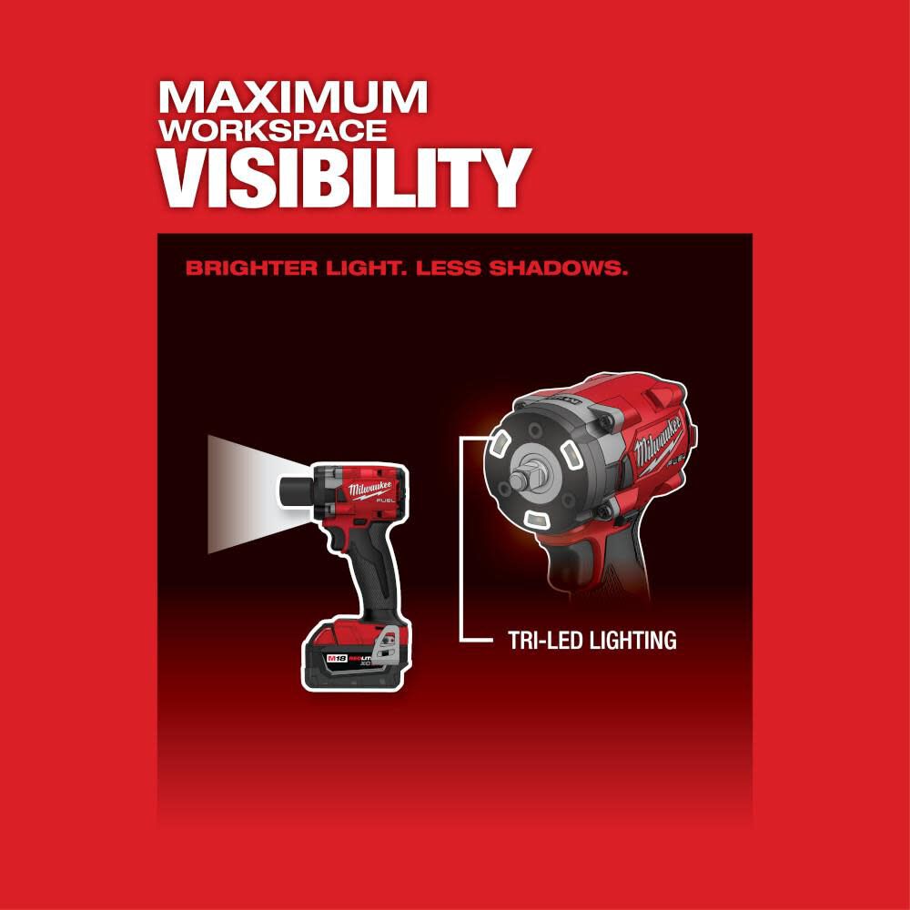 Milwaukee M18 FUEL 3/8 Compact Impact Wrench with Friction Ring Kit 2854-22 from Milwaukee