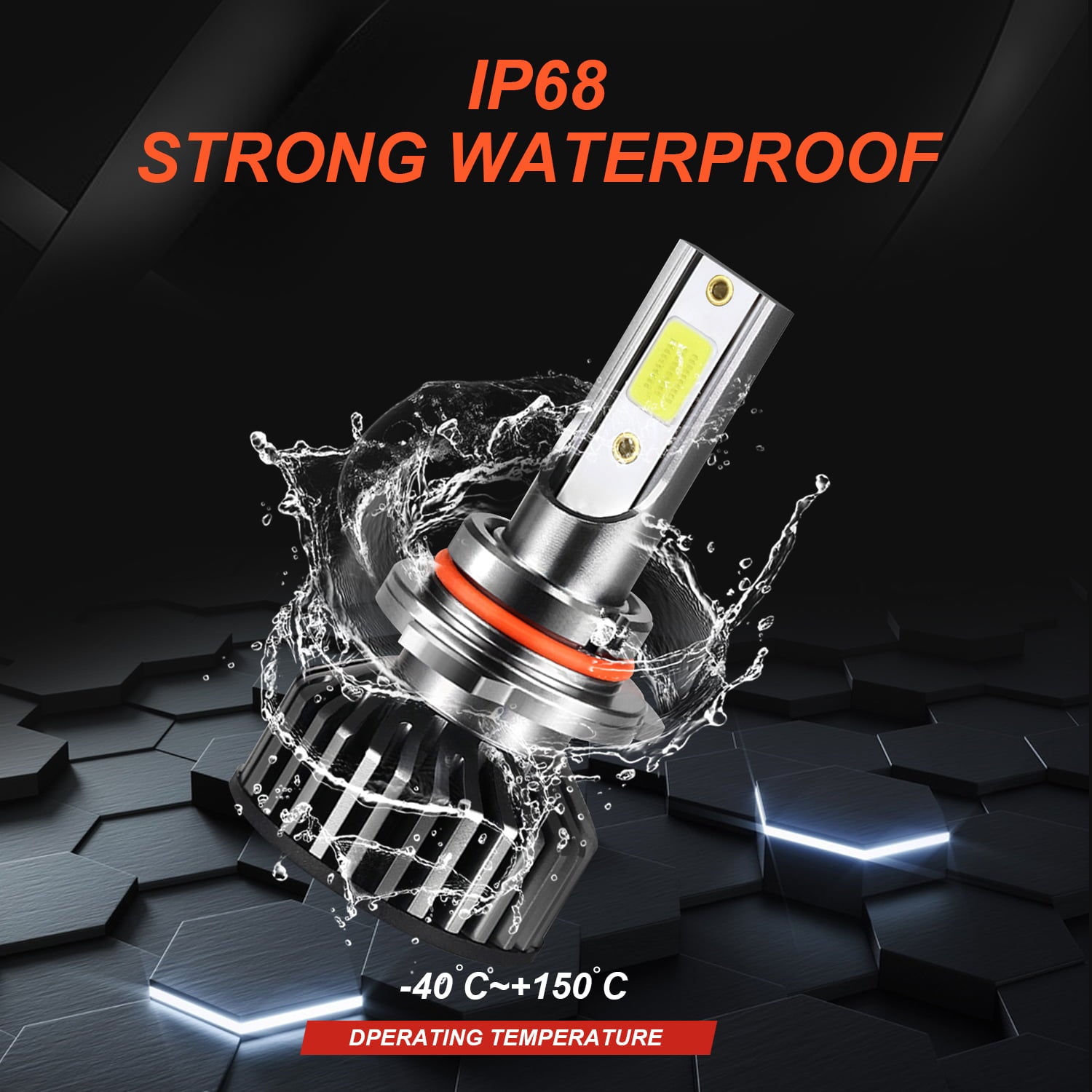 For Jeep Cherokee 2016-2019 Headlights，9005 HB3 High Beam and Low Beam Bulbs+2504/H16/5202 LED Fog light Bulbs，6pc