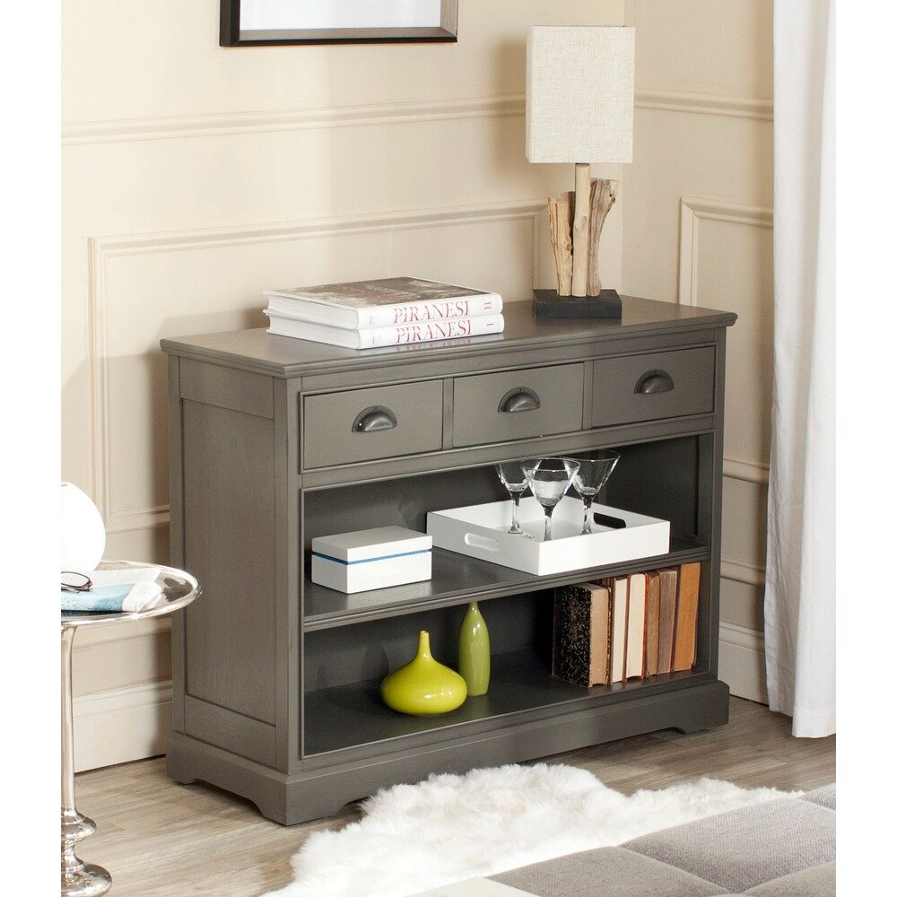 SAFAVIEH Prudence Grey Storage Bookshelf Unit   39.4\