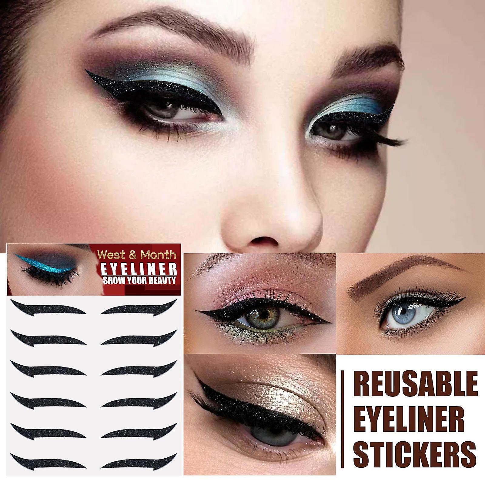 Self-adhesive European And American Eyeliner Stickers Six Pairs Double Eyelid Patches Stage Makeup Party Nightclub Eye Patches