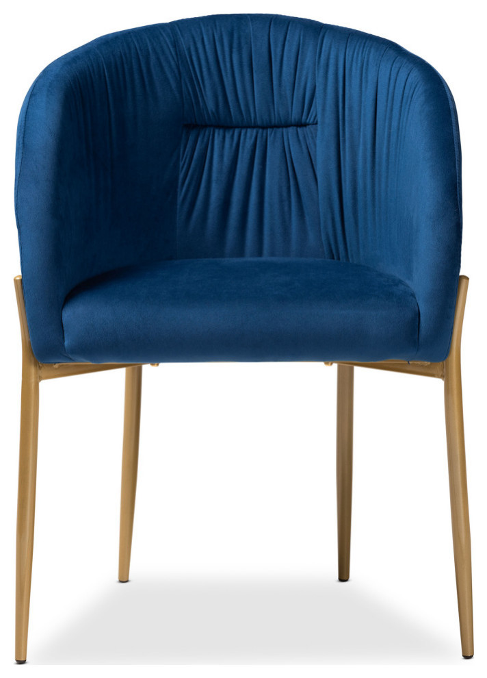 Kennity Contemporary Velvet Dining Chair   Midcentury   Dining Chairs   by Baxton Studio  Houzz