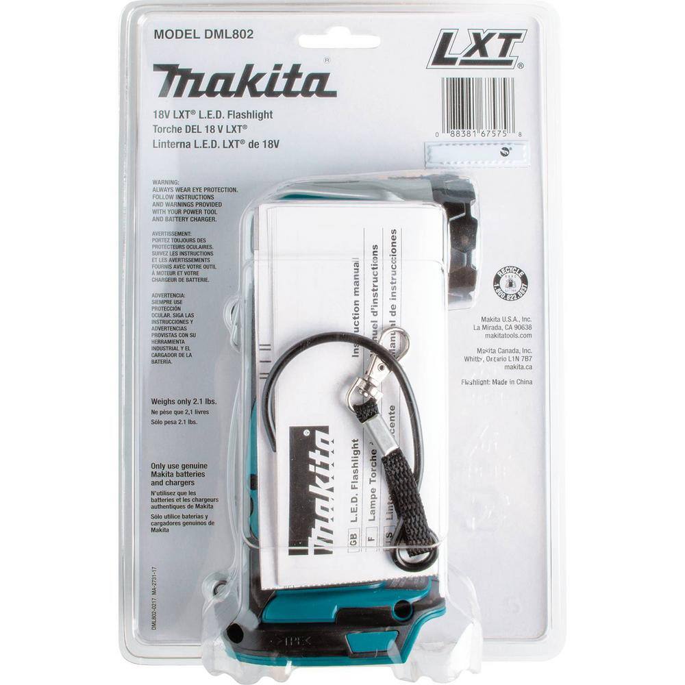 Makita 18V LXT Lithium-Ion Cordless LED Flashlight (Tool-Only) DML802