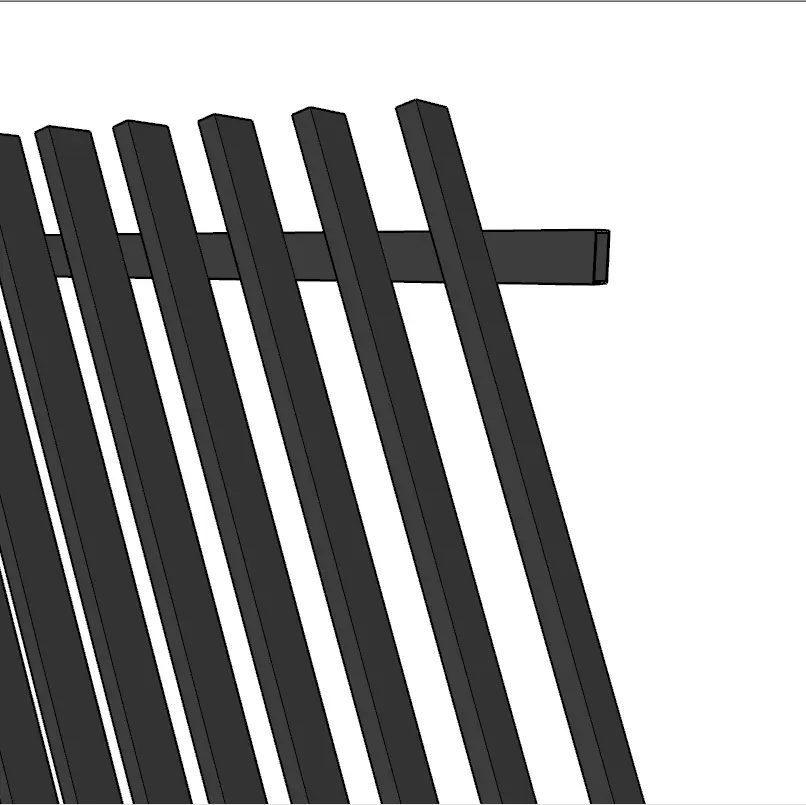 Rack able 3D privacy powder coated 2 rails aluminium metal blade garden slat fence panel 1200mm x 2400mm