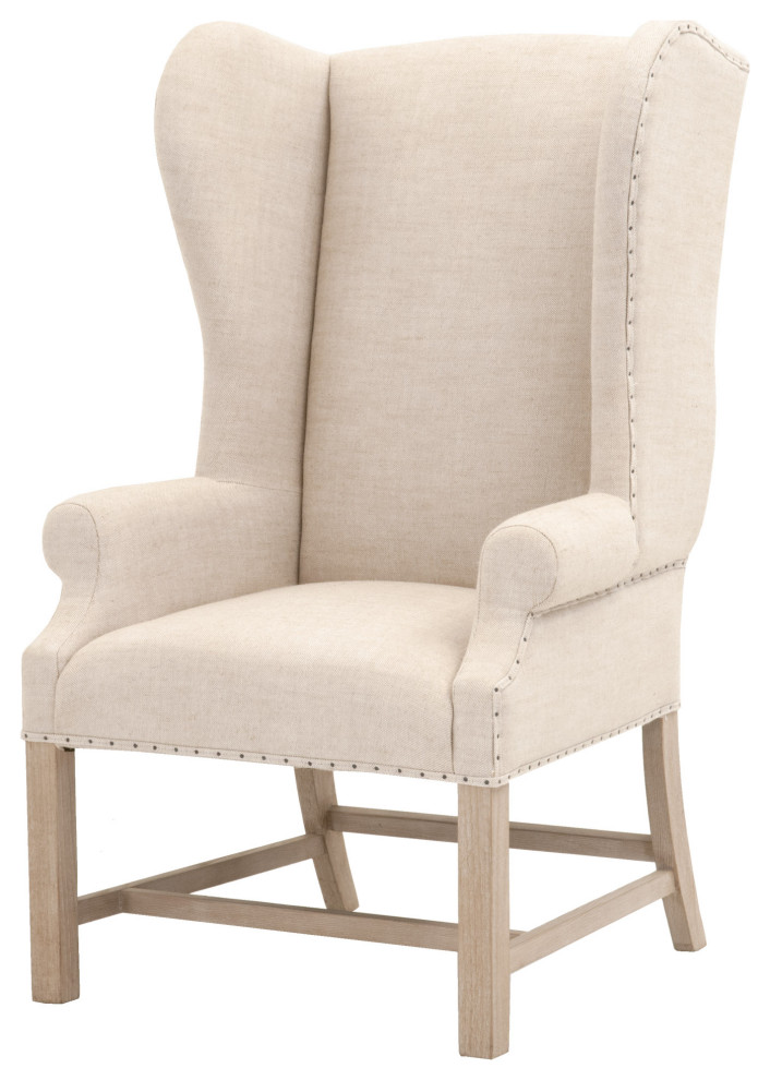 Arm Chairs Chateau Arm Chair Bisque French Linen  Natural Gray Ash   Transitional   Armchairs And Accent Chairs   by Sideboards and Things  Houzz