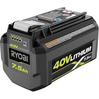 RYOBI 40-Volt Lithium-Ion High Capacity 7.5 Ah Battery and Rapid Charger OP40753-06