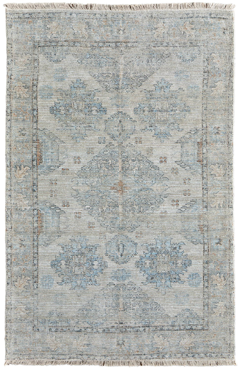 Ramey Hand Woven Light Blue & Tan Rug by BD Fine