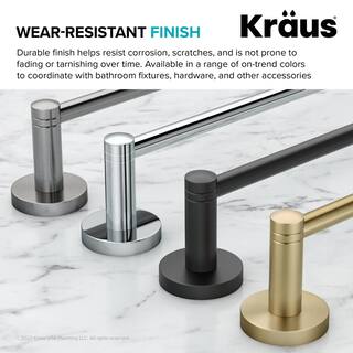 KRAUS Elie Bathroom Robe and Towel Double Hook in Brushed Gold KEA-18802BG