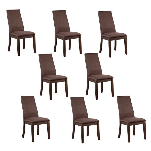 Charleston Upholstered Solid Back Dining Chairs (Set of 8)