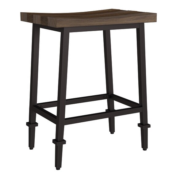 Hillsdale Trevino Metal Backless Counter Height Stool， Set of 2 - 24.75H X 19W X 14D