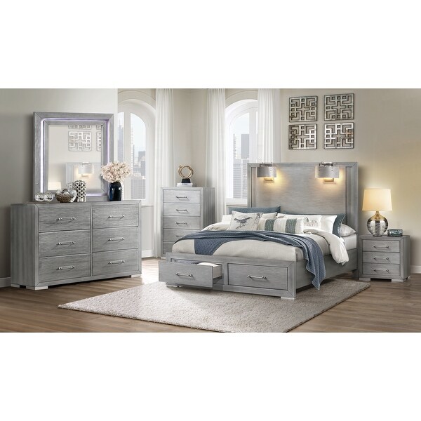 Global Furniture USA  Silver Queen Bed