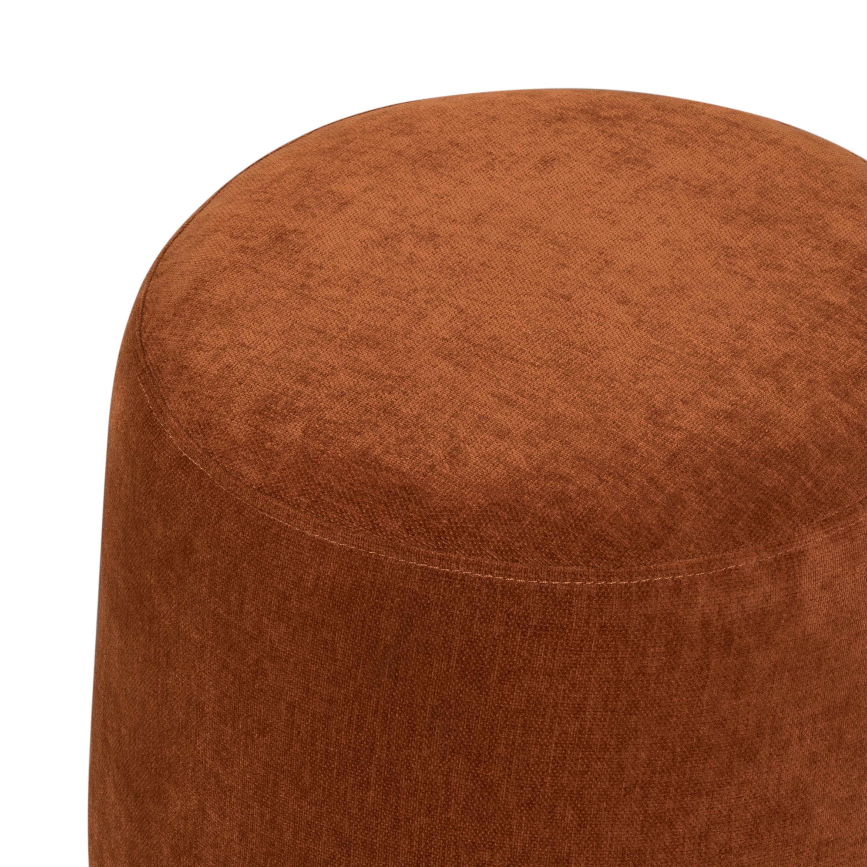 Giselle Ottoman - Terracotta Chenille