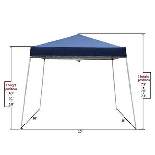 Winado 10 ft. x 10 ft. Blue Slant Leg Pop-Up Canopy 682456789007