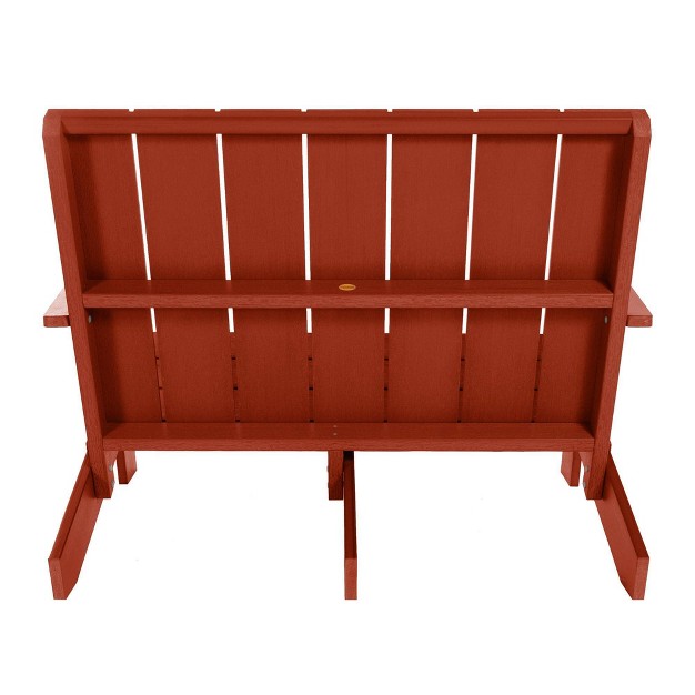 Italica Double Wide Modern Adirondack Chair Rustic Red Highwood