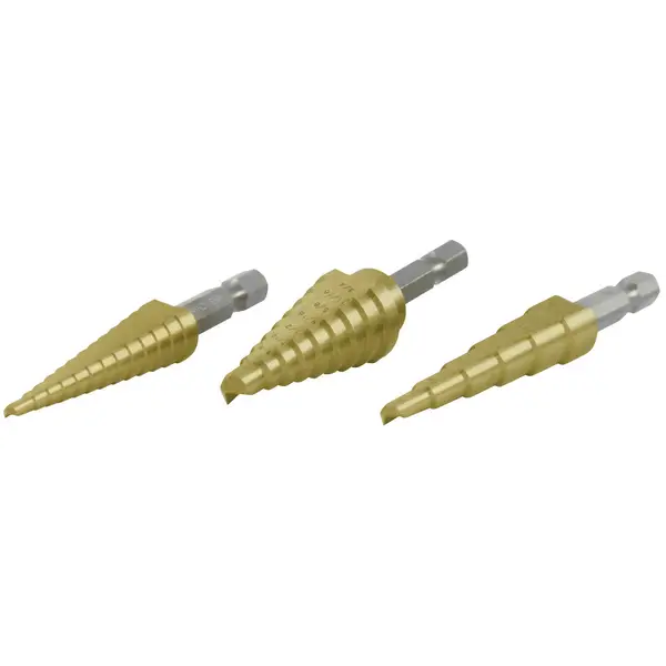 Performance Tool 3pc Step Drill Set